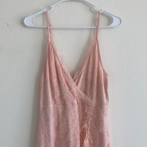 Forever 21 Baby Pink Eyelet Lace Dress